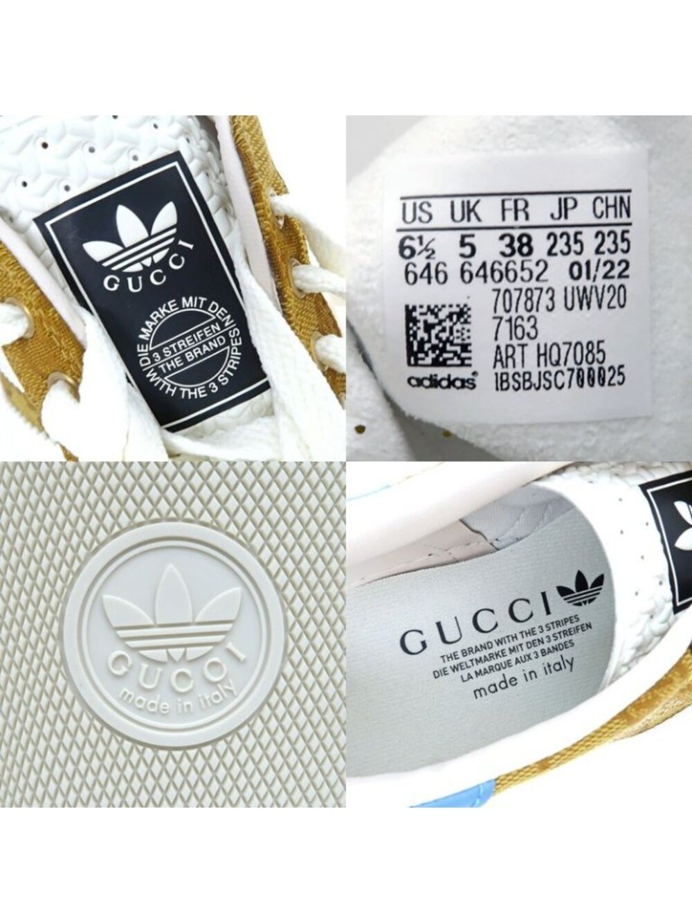 Gucci Adidas Collaboration Sneakers Thick Sole Gazelle - Picture 9 of 10